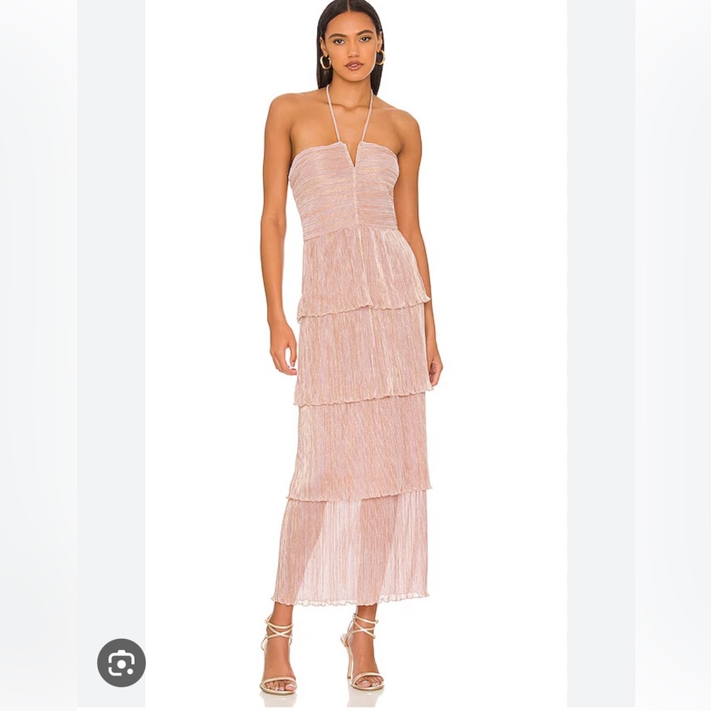 Saylor Rhonda Midi Dress in Blush - Size Small